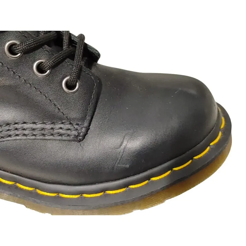 Dr. Marten's 1460 Smooth Leather Lace Up Ankle Boots Black Womens Size US 6 UK 4